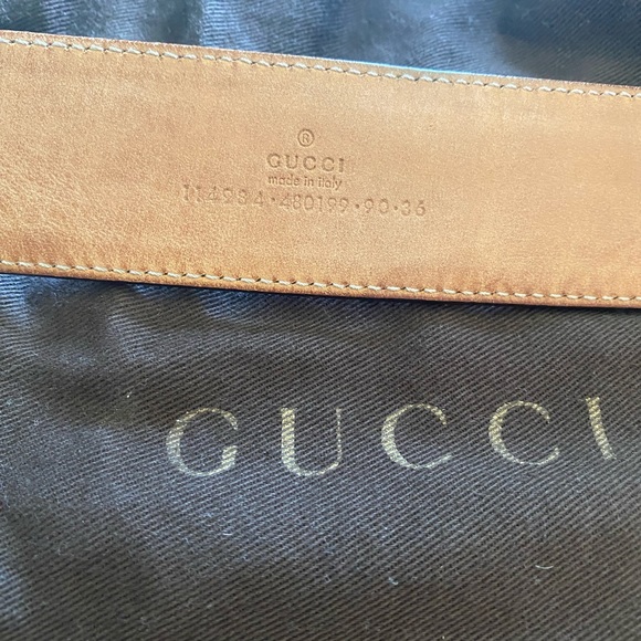 Gucci Mens Web Accent Belt. - Picture 2 of 4